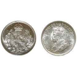 1912 5¢ ICCS Choice Mint State-63.  Lustrous white.