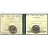 Image 1 : 1922 5¢ & 1935 ICCS Choice About Uncirculated-55.  Lot of 2 coins.