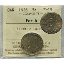 1926 5¢ Far 6 ICCS Fine-15.