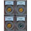 Image 1 : 1943 5¢ (3) & 1944 PCGS graded Choice Mint State-63-Choice Mint State-64.  Lot of 4 coins.