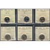 Image 1 : 1953 5¢ NSF FL, 1954, 1956, 1957, 1958, 1959 & 1960 all ICCS Choice Mint State-64.  Lot of 7 coins