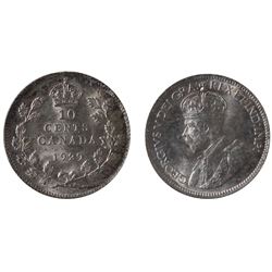 1929 10¢ ICCS Choice Mint State-63.  White and lustrous.