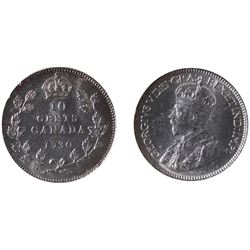 1930 10¢ ICCS Choice Mint State-63.  White and lustrous.