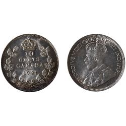 1931 10¢ ICCS Choice Mint State-63.  White and lustrous.