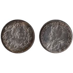 1936 10¢ ICCS Choice Mint State-63.  Attractive rim tones.