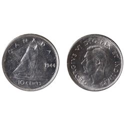 1944 10¢ ICCS Choice Mint State-64.  Lustrous white