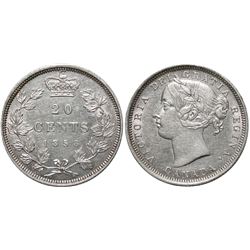 1858 20¢ EF full white with touch of lustre.
