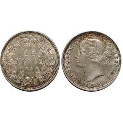 1858 20¢ EF with golden tints.
