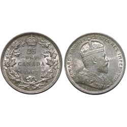 1902H 25¢ EF with light silvery lustre.