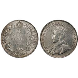 1913 25¢ PCGS Choice About Uncirculated-55.  White with some lustre.   From the G. Keller Collection