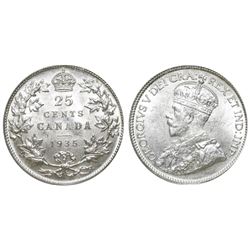 1935 25¢ PCGS Choice About Uncirculated-58.  Strong white and lustrous example.