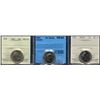 Image 1 : 1980 25¢, 2001P ICCS Gem Mint State-65 & 1991 CCCS Choice Mint State-63.  Lot of 3 coins.