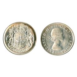 1956 50¢ ICCS Choice Mint State-64.  Lustrous white.   From the G. Keller Collection