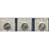 Image 1 : 1956 50¢(2), 1965 PL64.  Lot of 3 coins with 1965 designated Heavy Cameo.