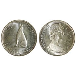 1967 50¢ ICCS Gem Mint State-65.  Gem white example.