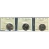 Image 1 : 1971 50¢, 1972 & 1974 ICCS Gem Mint State-65.  Lot of 3 coins.