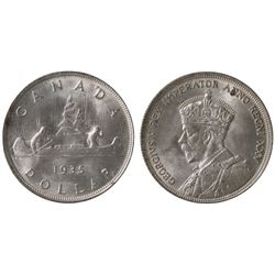 1935 $1 ICCS Gem Mint State-65.  Gem white and touch of gold.