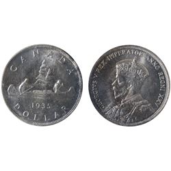 1935 $1 ICCS Choice Mint State-64.  Light toning in fields.