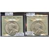 Image 1 : 1935 $1 Choice Mint State-64 & Rev-003 Choice Mint State-64.  Lot of 2 ICCS graded coins.