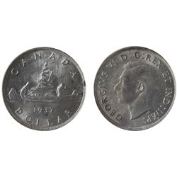 1936 $1 & 1939 ICCS Choice Mint State-63.  Lot of 2 coins.