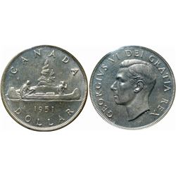 1951 $1 ICCS Choice Mint State-64.  Lustrous white.