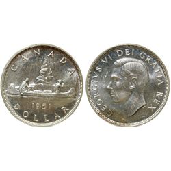 1951 $1 SWL CCCS/ICCS Choice Mint State-63.   Designated by CCCS with Dots at 12 o'clock on rev.