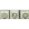 Image 1 : 1962 $1, 1965 LgBds Blt Heavy Cameo & 1967 ICCS PL65.  Lot of 3 ICCS graded coins.