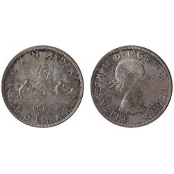 1963 $1 ICCS Gem Mint State-65.  Gem red and pink scattered tints.