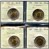 Image 1 : 1999 $2 Nunavut, 2000 Knowledge(2) & 2006 all ICCS Superb Gem Mint State-66.  Lot of 4 coins.