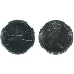 Error; 1981 25¢ NGC Very Choice Mint-State-64.  Struck on Foreign nickel planchet, 4,0gr.