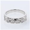 Image 1 : 0.12 CTW Diamond Band Ring 18K White Gold - REF-48W4H