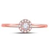 Image 2 : 1/5 CTW Round Diamond Solitaire Stackable Ring 10kt Rose Gold - REF-24F3M