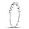 Image 3 : 1/8 CTW Round Diamond Stackable Ring 10kt White Gold - REF-10N2Y