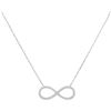 Image 1 : 1/6 CTW Round Diamond Infinity Pendant 10kt White Gold - REF-13X2T