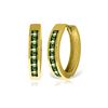 Image 1 : Genuine 1.85 ctw Green Sapphire Earrings 14KT Yellow Gold - REF-64Y6F