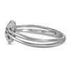 Image 3 : 1/12 CTW Round Diamond Threaded Heart Ring 10kt White Gold - REF-11A9N