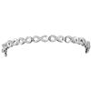 Image 1 : 1/4 CTW Round Diamond Infinity Fashion Bracelet 10kt White Gold - REF-45W3F