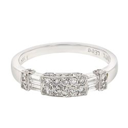 0.56 CTW Diamond Band Ring 14K White Gold - REF-51H4M