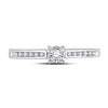 Image 2 : 1/10 CTW Round Diamond Solitaire Bridal Wedding Engagement Ring 10kt White Gold - REF-14Y4X