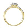 Image 2 : 1/2 CTW Round Diamond Bridal Wedding Engagement Ring 14kt Yellow Gold - REF-54K3R