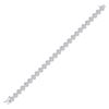 Image 1 : 6 & 3/8 CTW Round Princess Diamond Heart Bracelet 14kt White Gold - REF-419T9K