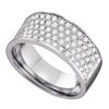 Image 1 : 1 CTW Round Diamond Wedding Ring 10kt White Gold - REF-61W5F