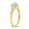Image 3 : 1/5 CTW Round Diamond Solitaire Promise Bridal Ring 10kt Yellow Gold - REF-18T3K