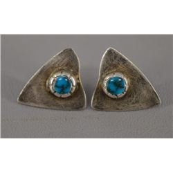 HOPI INDIAN EARRING (CHARLES LOLOMA)