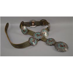 NAVAJO INDIAN CONCHO BELT