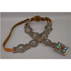 NAVAJO INDIAN CONCHO BELT