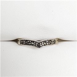 Silver Marcasite Ring (~Size 6.25), Suggested Retail Value $40