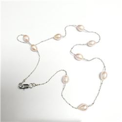 Silver Fresh Water Peral 18" Necklace, Suggested Retail Value $100