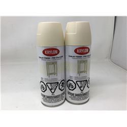 Krylon Chalky Finish-Colonial Ivory (2 x 340g)