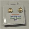 Image 3 : 10K Yellow Gold Tanzanite(3ct) Earrings, Made in Canada, Appraised Retail $1560